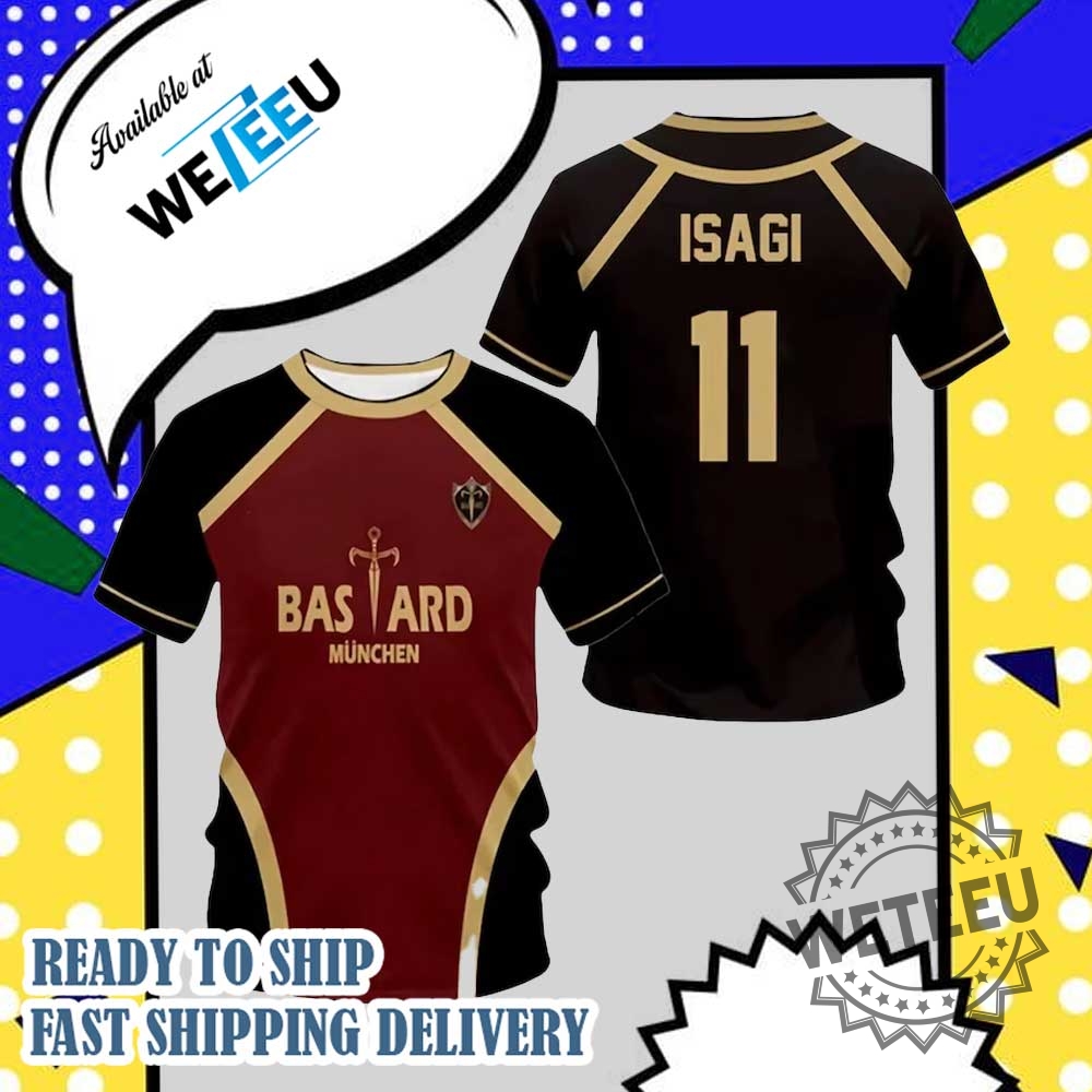 Blue Lock Anime Bastard Munich Football Jersey Kaiser Cosplay Shirt 6 Blue Lock Anime Bastard Munich Football Jersey Kaiser Cosplay Shirt