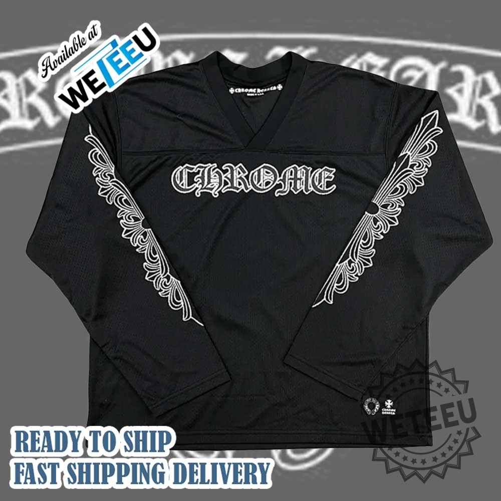 Vintage Chrome Hearts Hockey Jersey Summer Set Streetwear Gothic Chrome Hearts Sports Mesh Warm Up Jersey 5 Vintage Chrome Hearts Hockey Jersey Summer Set Streetwear Gothic - Chrome Hearts Sports Mesh Warm Up Jersey