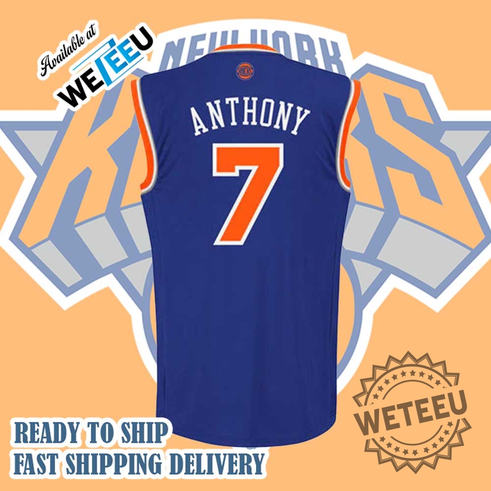 New York Knicks Carmelo Anthony 7 Jersey Blue Nba Swingman Basketball Tank By Adidas 5 New York Knicks Carmelo Anthony #7 Jersey – Blue NBA Swingman Basketball Tank by Adidas