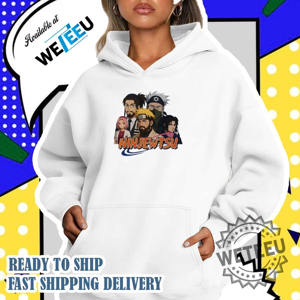 Ninjewtsu Naruto Parody Shirt Anime Ninja Jewish Mashup Tee 5 Ninjewtsu Naruto Parody Shirt – Anime Ninja Jewish Mashup Tee