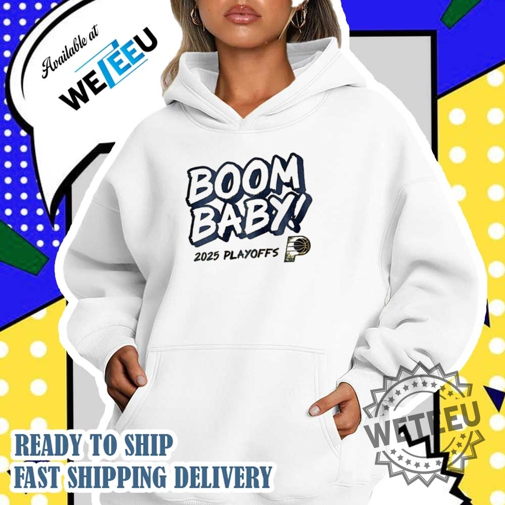 Indiana Pacers Nba Boom Baby Playoffs Shirt Basketball Fan Tee 2025 5 Indiana Pacers NBA Boom Baby Playoffs Shirt – Basketball Fan Tee 2025