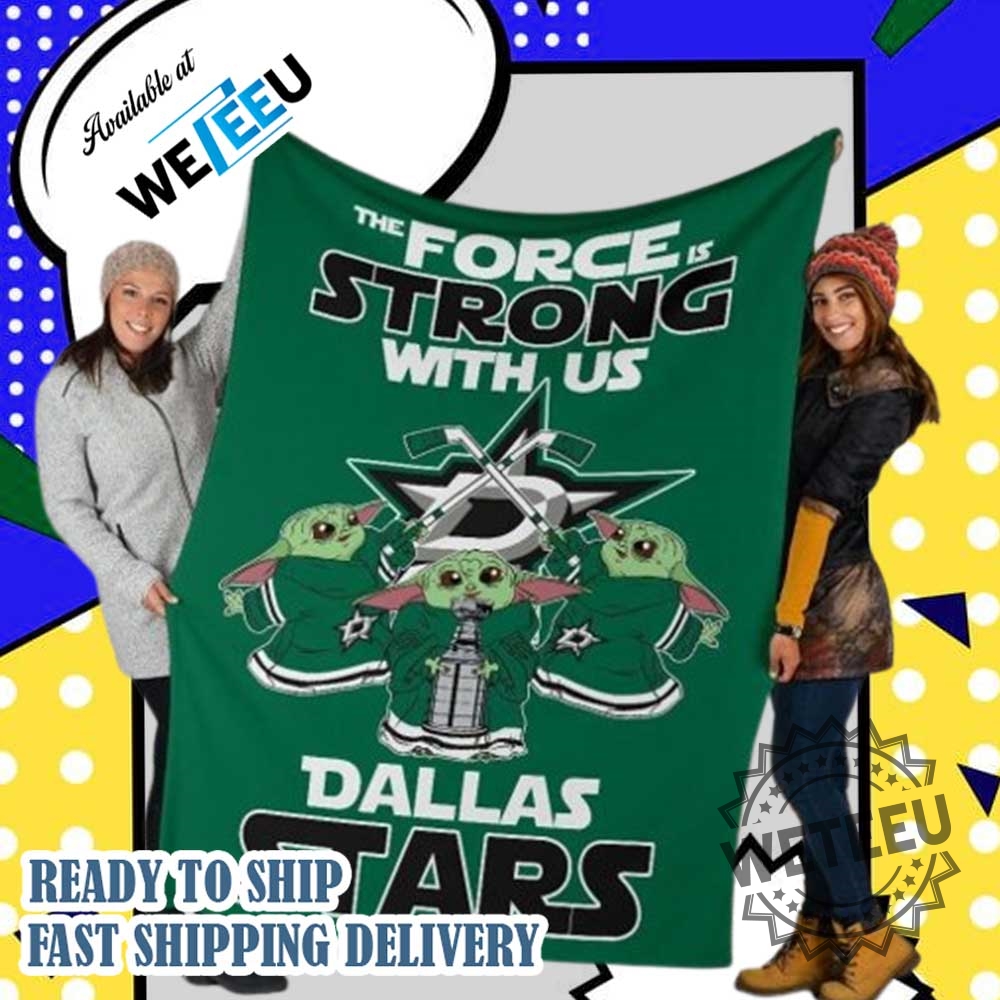 Dallas Stars Baby Yoda Blanket Star Wars Nhl Fleece Throw The Force Is Strong With Us 3 Dallas Stars Baby Yoda Blanket – Star Wars NHL Fleece Throw ‘The Force Is Strong With Us