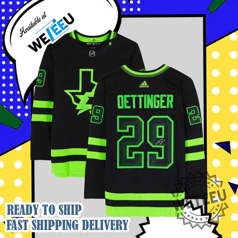 Jake Oettinger Dallas Stars Autographed Alternate Adidas Hockey Jersey 5 Jake Oettinger Dallas Stars Autographed Alternate Adidas Hockey Jersey