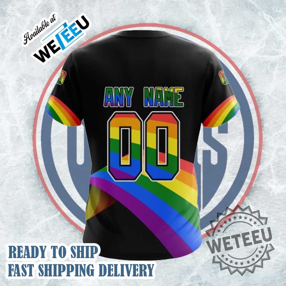 Nhl Edmonton Oilers Love Lgbt Pride Personalized Custom 3D Hoodie 5 NHL Edmonton Oilers Love LGBT Pride Personalized Custom 3D Hoodie