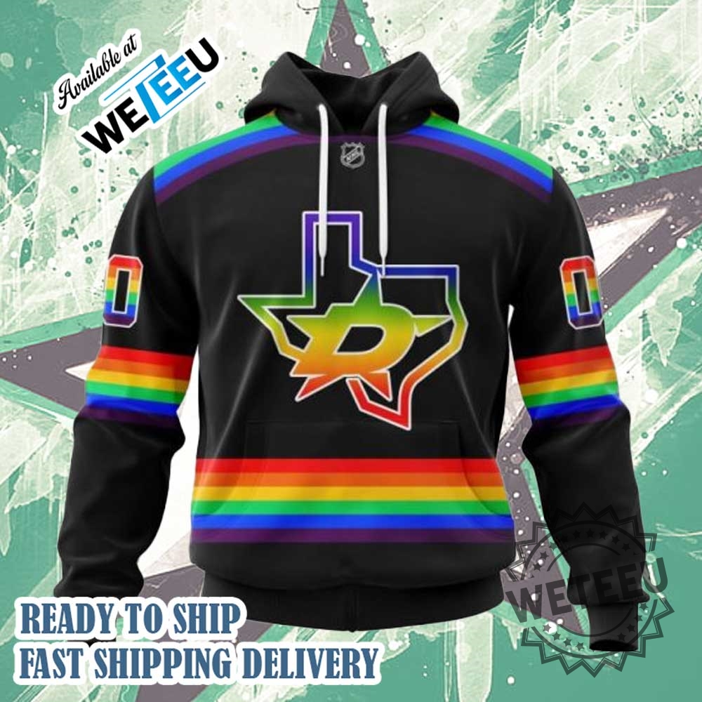 Personalized Dallas Stars Nhl Lgbt Pride 3D Hoodie