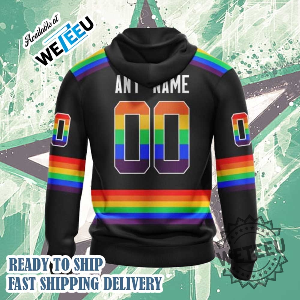 Personalized Dallas Stars Nhl Lgbt Pride 3D Hoodie 6 Personalized Dallas Stars NHL LGBT Pride 3D Hoodie