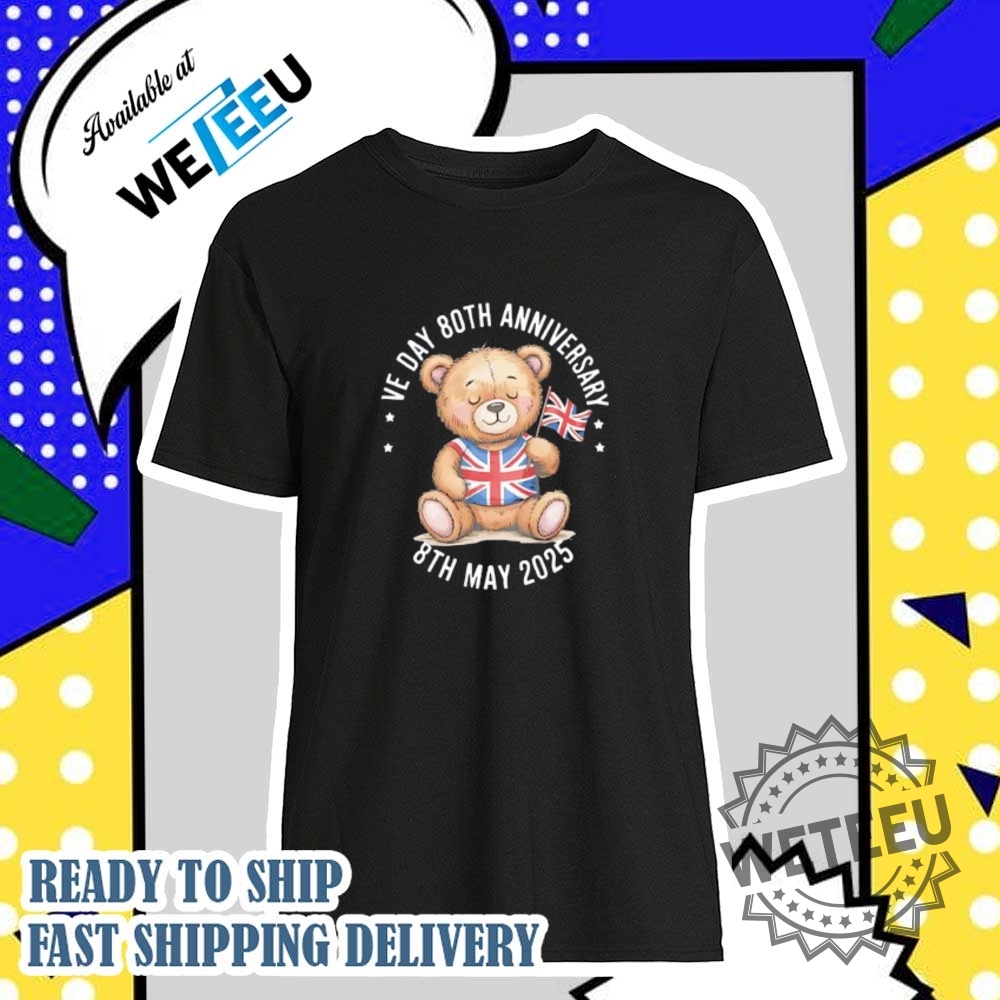 "Shop Snoopy & Woodstock Fan Shirts: Eagles, Thunder, Mets, Giants, Cubs" 22 Ve Day 80Th Anniversary 8Th May 2025 Tshirt Wwii Tribute Shirt