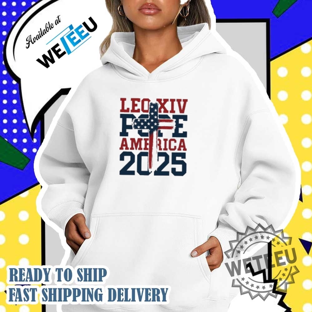 Pope Leo Xiv America 2025 Tshirt Catholic Cross Symbol Shirt 4 Pope Leo XIV America 2025 T-Shirt – Catholic Cross Symbol Shirt