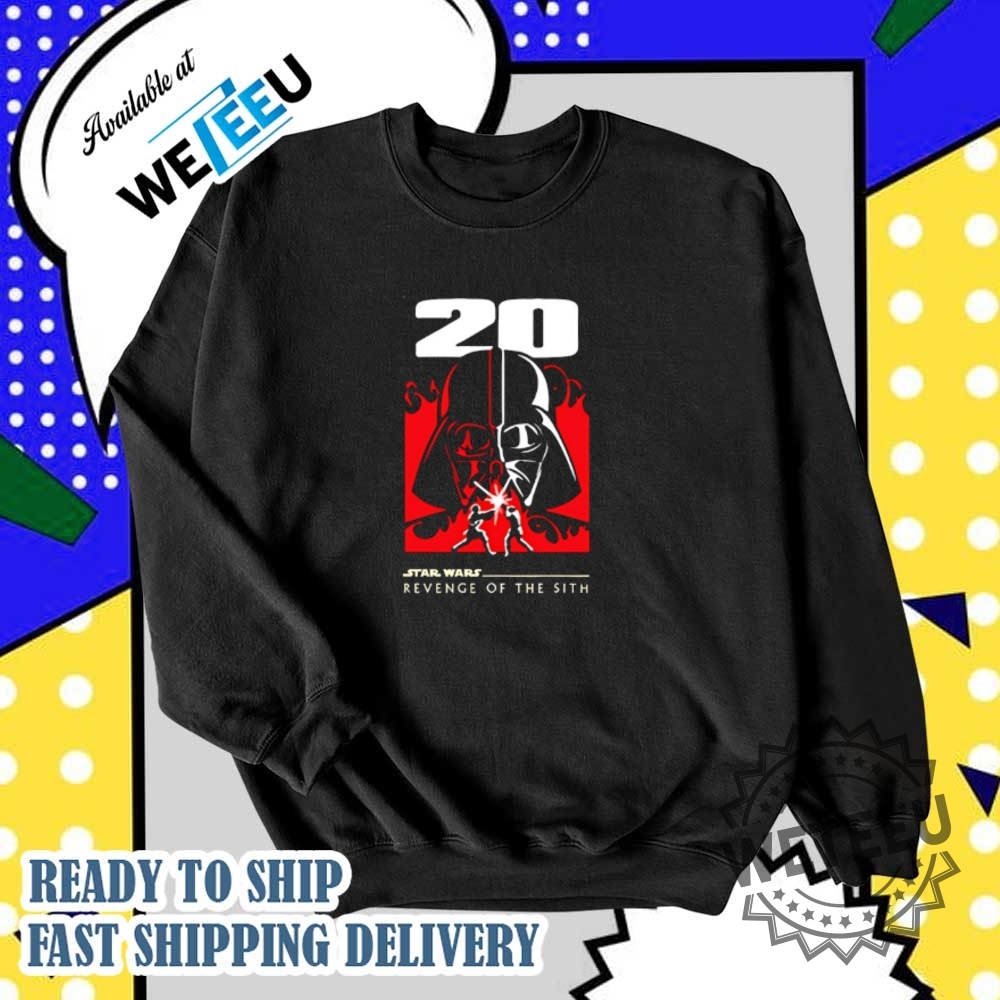 Star Wars Revenge Of The Sith Shirt 20Th Anniversary Movie Tee 5 Star Wars Revenge of The Sith Shirt – 20th Anniversary Movie Tee