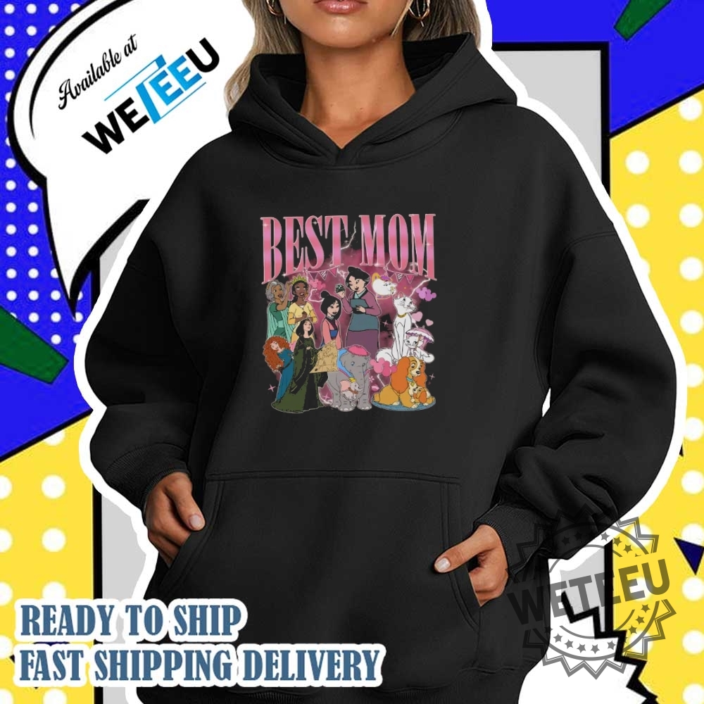 Disney Princess Mothers Day Shirt Bootleg Best Mom Graphic Tee 4 Disney Princess Mothers Day Shirt Bootleg Best Mom Graphic Tee weteeu 2