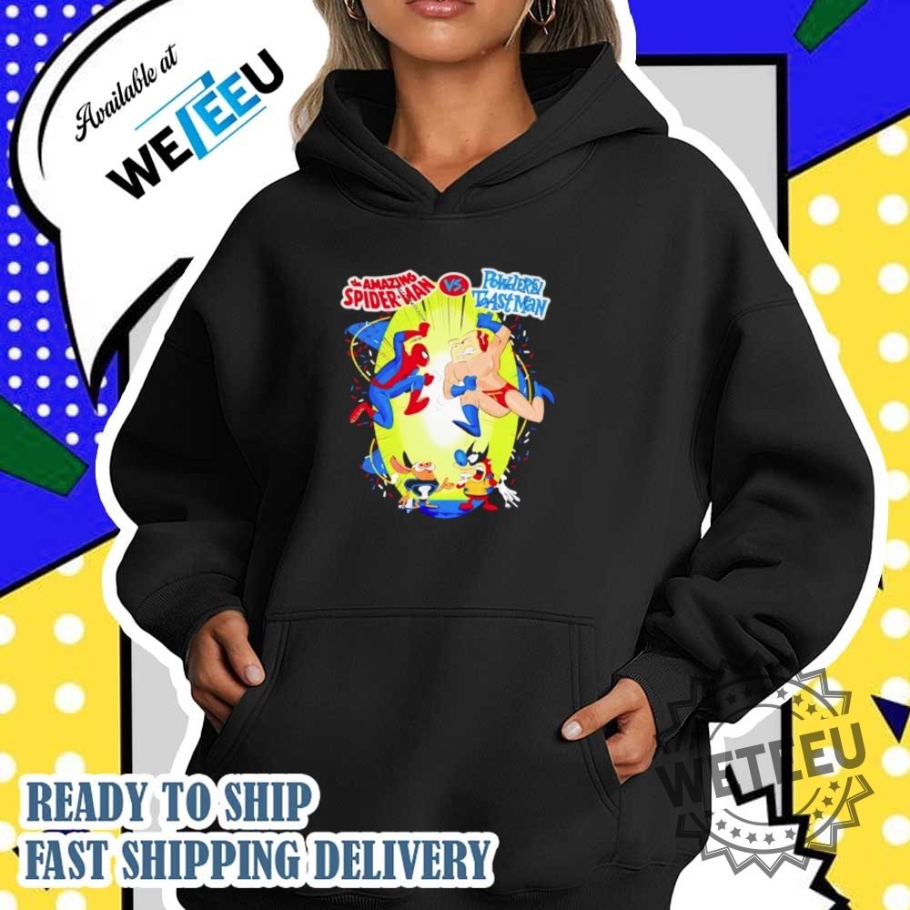 The Amazing Spiderman Vs Powdered Toast Man Tshirt Comic Crossover Tee 5 The Amazing Spider-Man vs Powdered Toast Man T-Shirt – Comic Crossover Tee