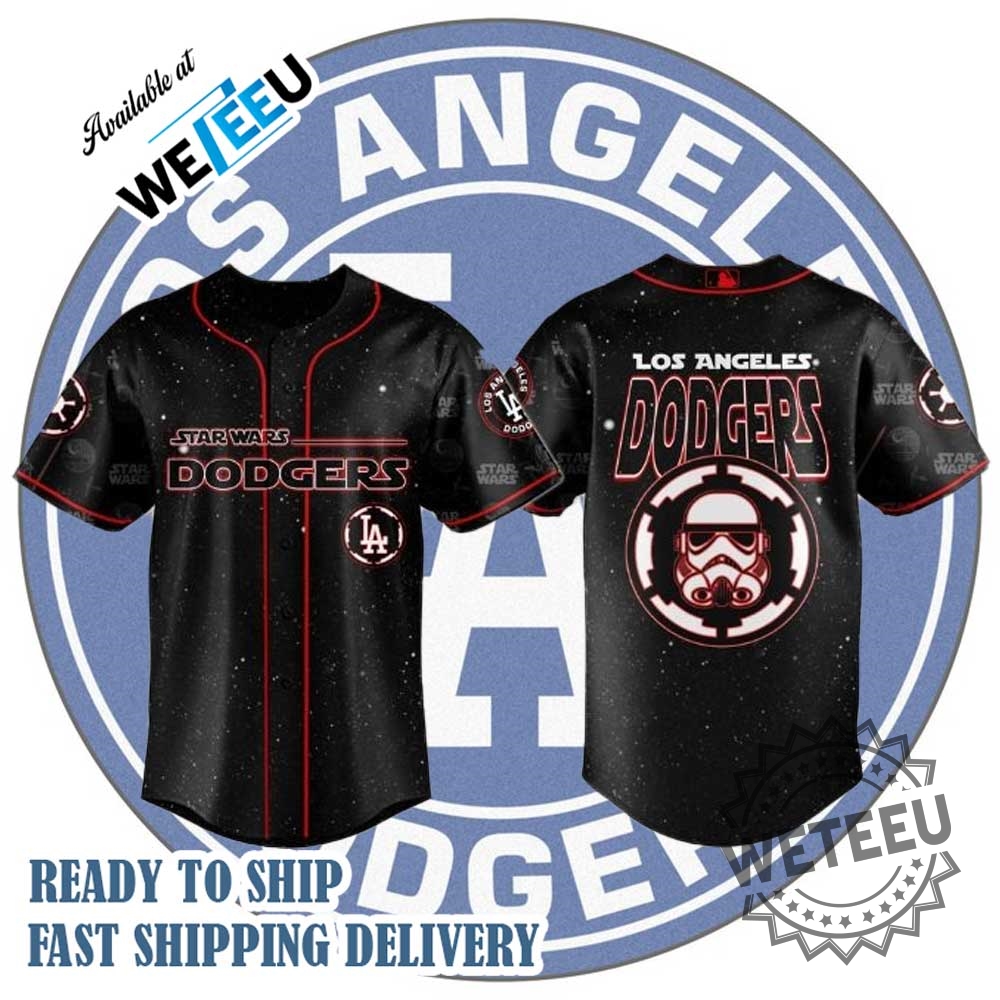 Los Angeles Dodgers Star Wars Darth Vader Black Red Baseball Jersey  Limited Edition Fan Shirt