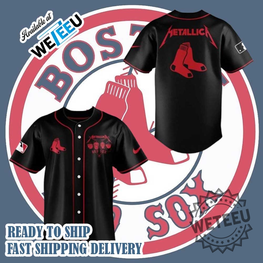 Limited Edition Boston Red Sox Baseball Metallica Night Baseball Jersey
