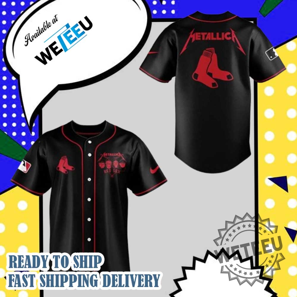 Limited Edition Boston Red Sox Baseball Metallica Night Baseball Jersey 5 Limited Edition Boston Red Sox Baseball Metallica Night Baseball Jersey