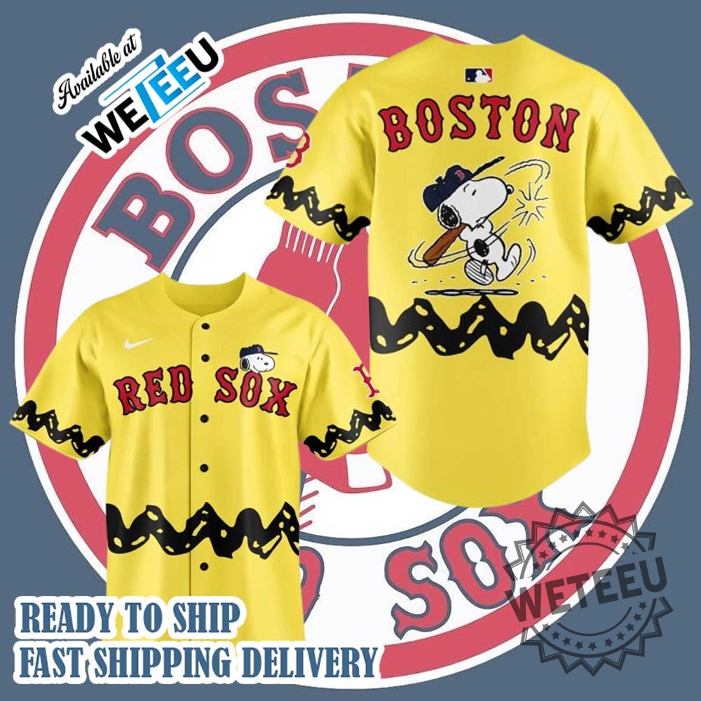 Limited Edition Red Sox Peanuts Night Baseball Jersey