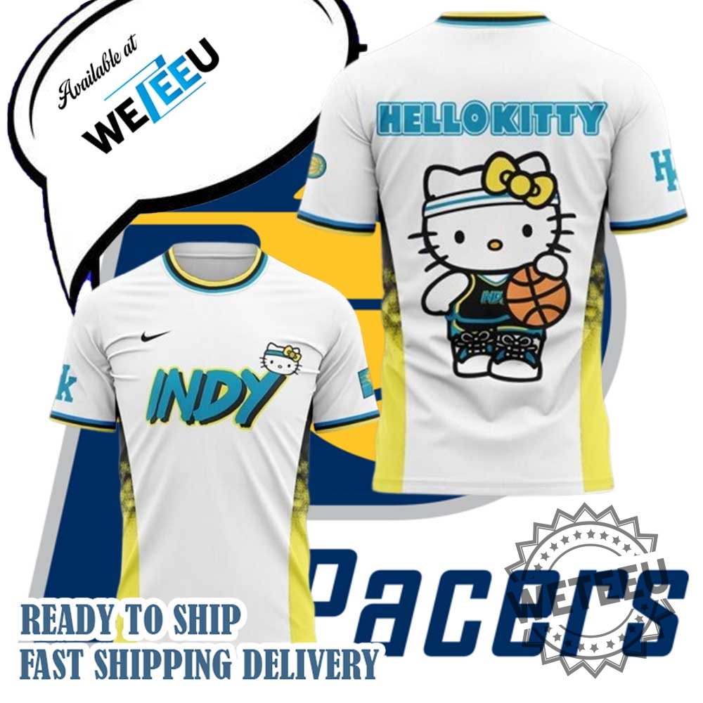 Indiana Pacers X Hello Kitty Night Performance Tshirt Official Nba Collab 2025