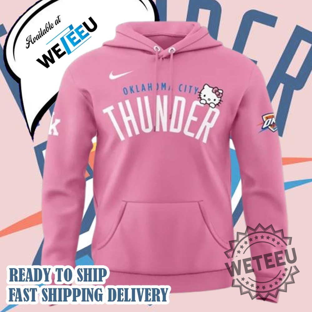 Oklahoma City Thunder X Hello Kitty 2025 Pink Hoodie Trendy Nba Hello Kitty Sweatshirt 5 Oklahoma City Thunder x Hello Kitty 2025 Pink Hoodie – Trendy NBA Hello Kitty Sweatshirt