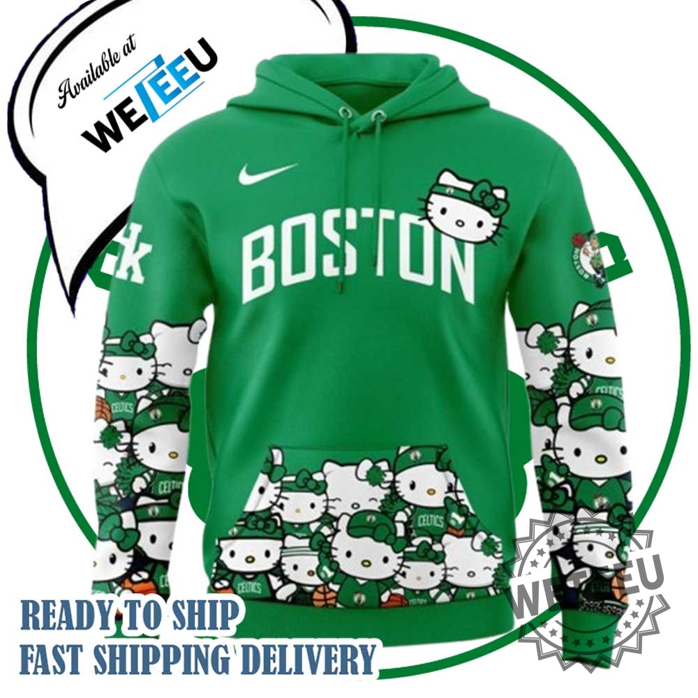 Boston Celtics X Hello Kitty Green Hoodie 2025 Limited Edition Nba Collaboration 5 Boston Celtics x Hello Kitty Green Hoodie – 2025 Limited Edition NBA Collaboration