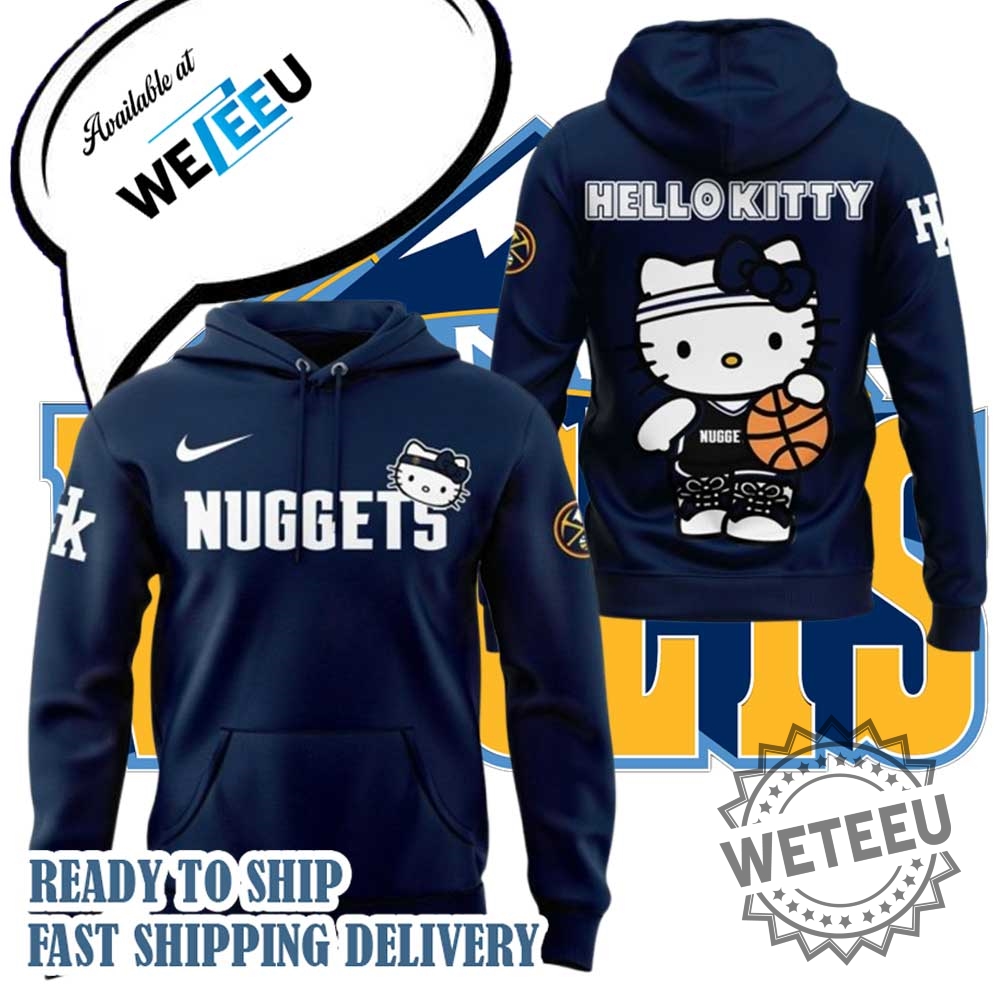 Denver Nuggets X Hello Kitty Night Hoodie  Rare Nba X Sanrio Limited Edition