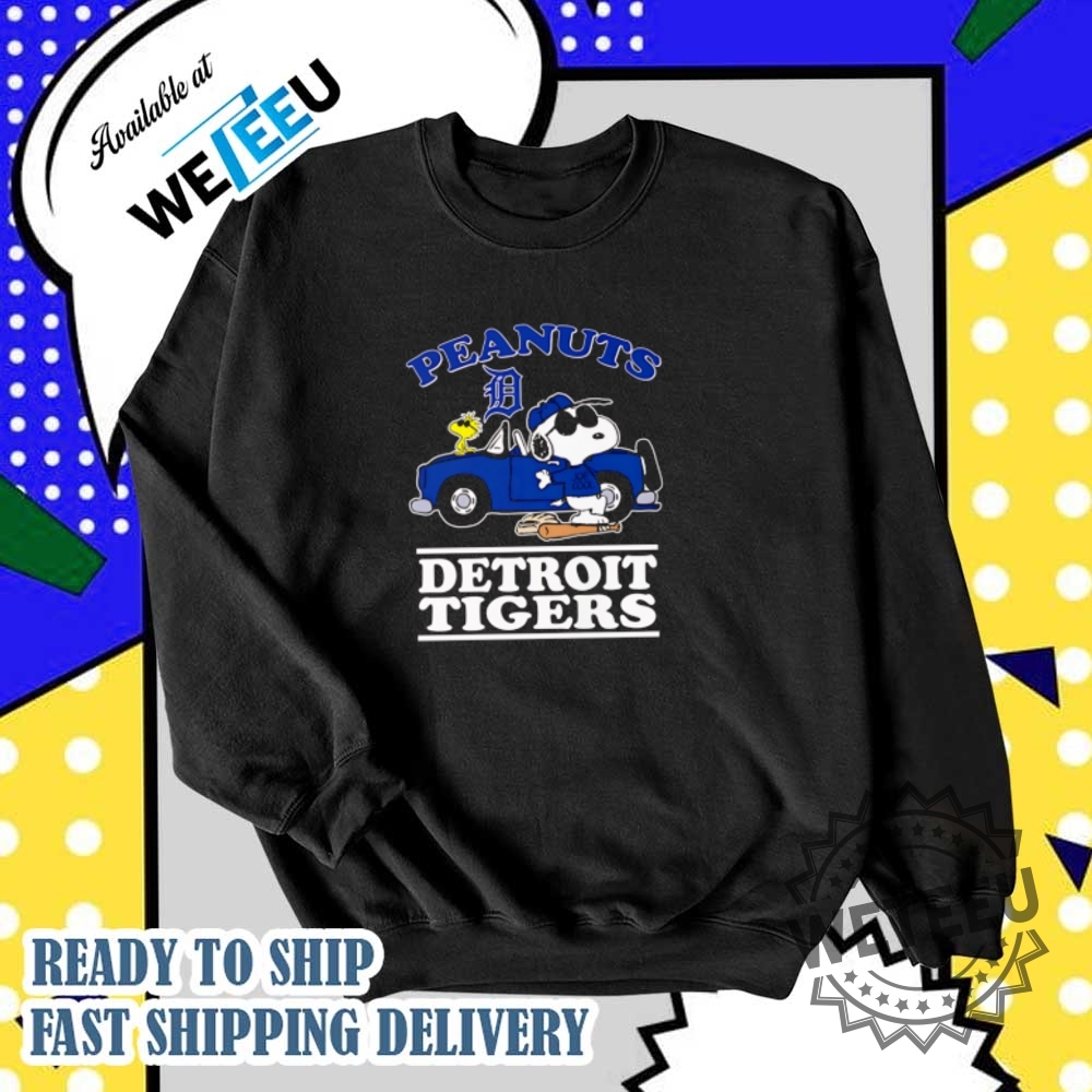 Snoopy And Woodstock Peanuts Detroit Tigers Tshirts 5 Snoopy and Woodstock Peanuts Detroit Tigers T-shirts