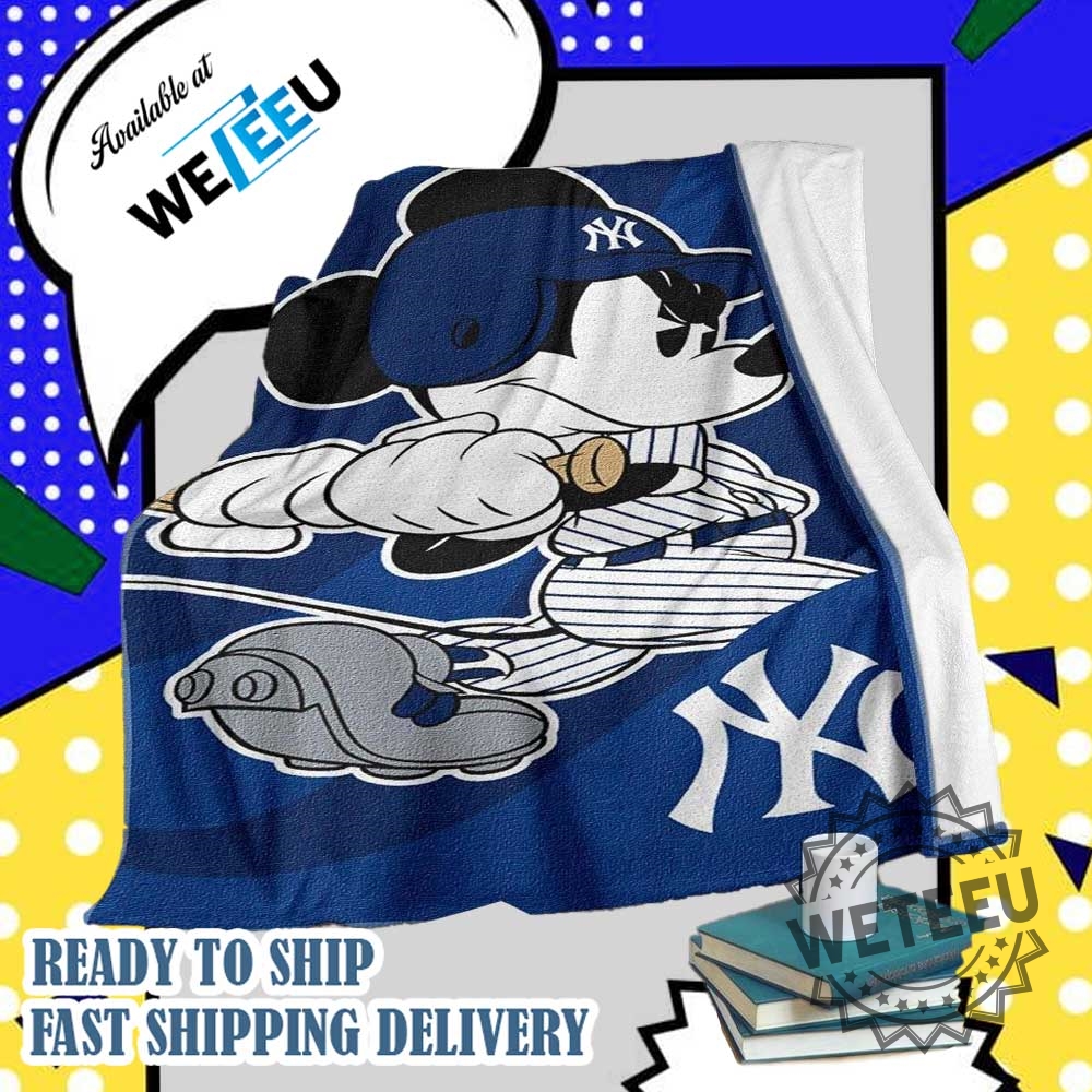 Mickey Mouse Blanket Mickey Plays Yankees Fleece Blanket For Baseball Fan 3 Mickey Mouse Blanket Mickey Plays Yankees Fleece Blanket For Baseball Fan
