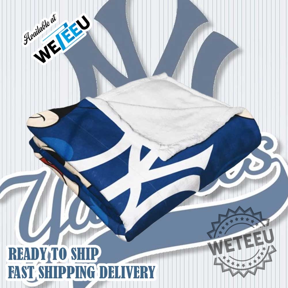 Mickey Mouse X New York Yankees Fleece Blanket Soft Disney Mlb Throw 6 Mickey Mouse x New York Yankees Fleece Blanket – Soft Disney MLB Throw