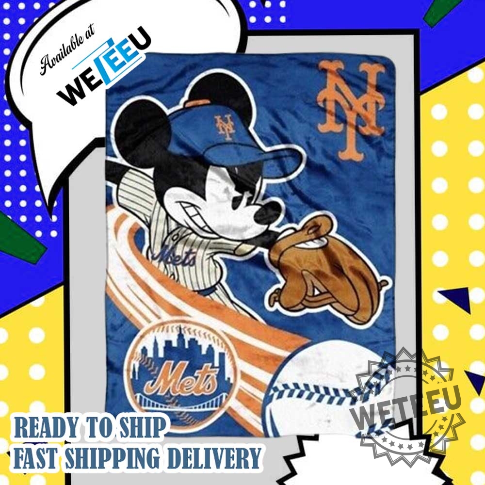 New York Mets X Mickey Mouse Fleece Blanket Soft Cartoon Baseball Throw For Kids And Mlb Fans 3 New York Mets x Mickey Mouse Fleece Blanket – Soft Cartoon Baseball Throw for Kids and MLB Fans