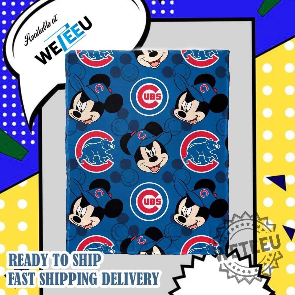 Mickey Mouse Chicago Cubs Mlb Team Baseball In Blue Christmas Throw Fleece Blanket 3 Mickey Mouse Chicago Cubs MLB Team Baseball In Blue Christmas Throw Fleece Blanket