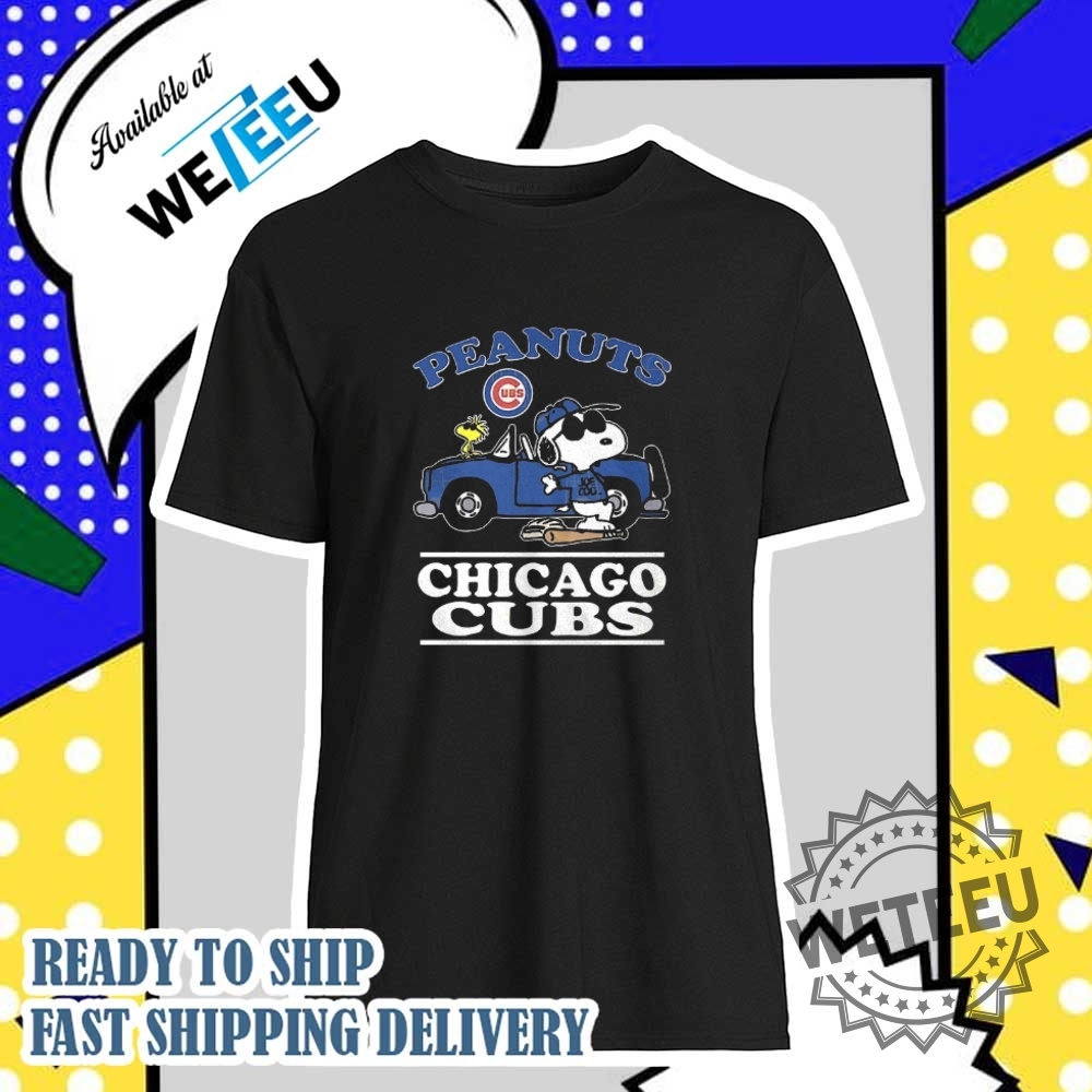 Chicago Cubs Peanuts Snoopy Driving Car Shirt