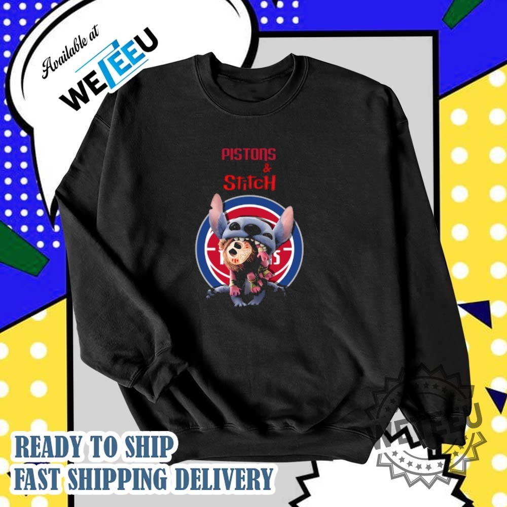 Detroit Pistons Basketball X Stitch Logo Shirt 5 Detroit Pistons basketball x Stitch logo shirt