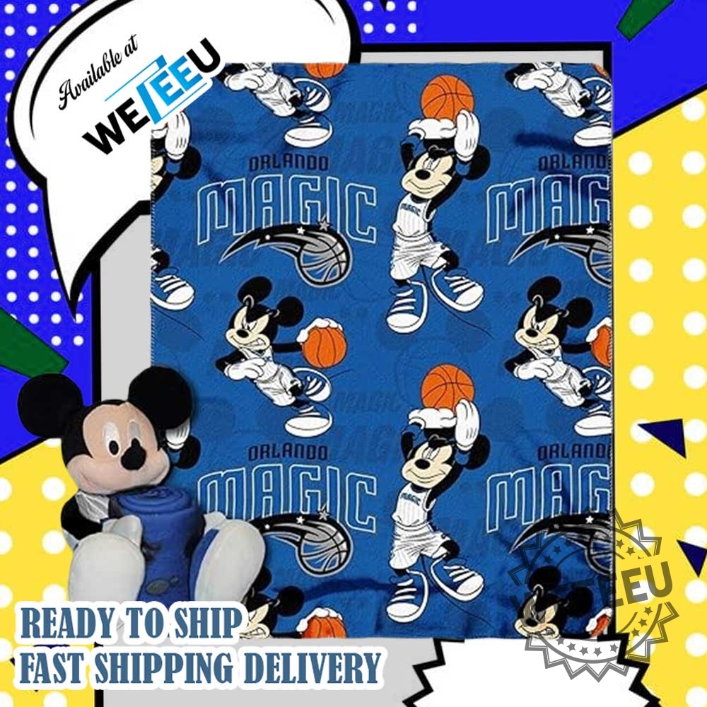Mickey Mouse Orlando Magic Basketball Fleece Blanket 3 Mickey Mouse Orlando Magic Basketball Fleece Blanket
