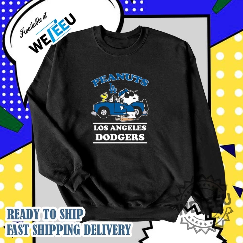 Los Angeles Dodgers X Snoopy Woodstock Car Shirt Peanuts Baseball Tshirt 5 Los Angeles Dodgers x Snoopy Woodstock Car Shirt – Peanuts Baseball T-Shirt