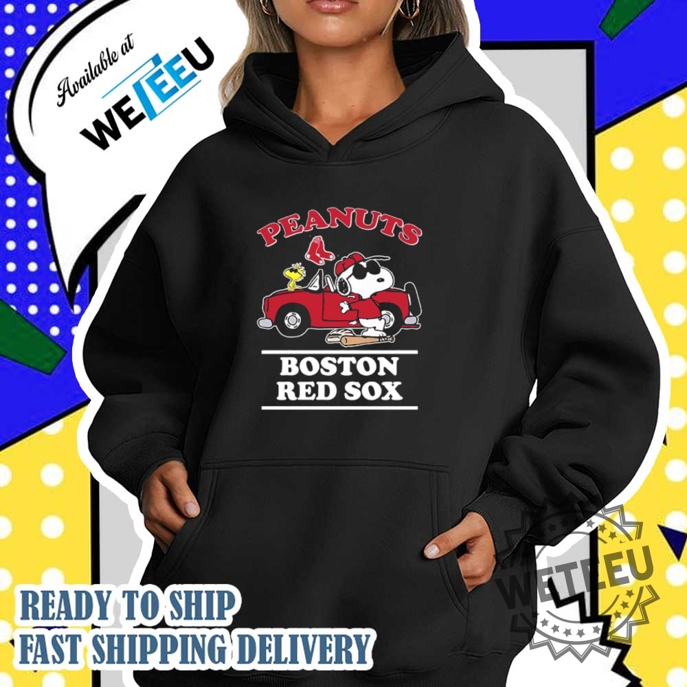 Boston Red Sox X Snoopy Woodstock Car Shirt Peanuts Mlb Tshirt For Fans 4 Boston Red Sox x Snoopy Woodstock Car Shirt – Peanuts MLB T-Shirt for Fans