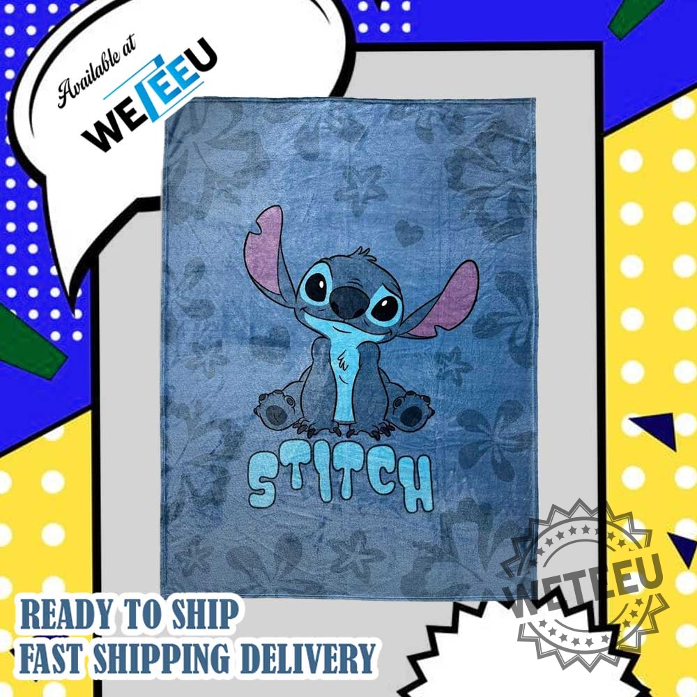 Official Disney Stitch Blanket Ultra Soft Cartoon Throw For Lilo Stitch Fans