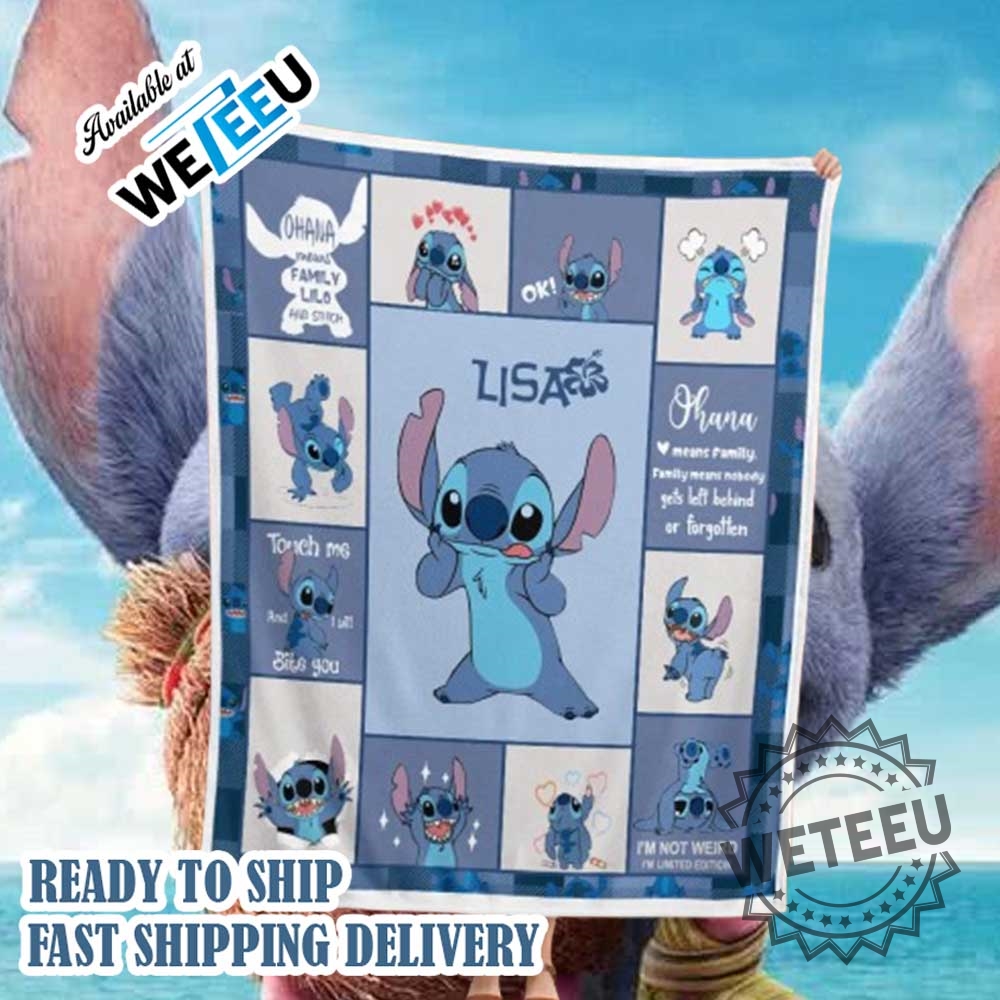 Custom Name Stitch Blanket Cute Lilo And Stitch Throw For Kids And Disney Lovers 5 Custom Name Stitch Blanket – Cute Lilo and Stitch Throw for Kids and Disney Lovers