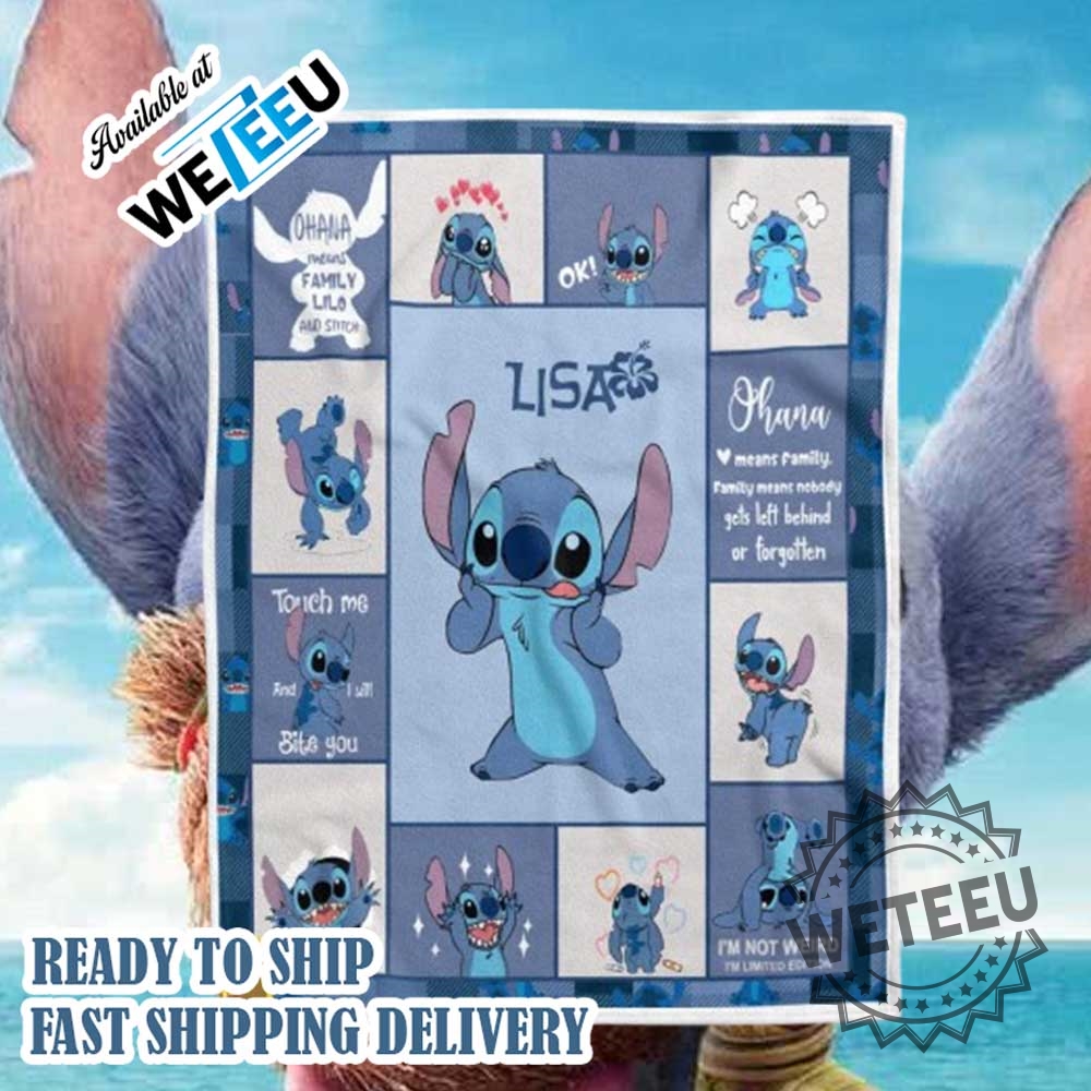 Custom Name Stitch Blanket Cute Lilo And Stitch Throw For Kids And Disney Lovers 7 Custom Name Stitch Blanket – Cute Lilo and Stitch Throw for Kids and Disney Lovers
