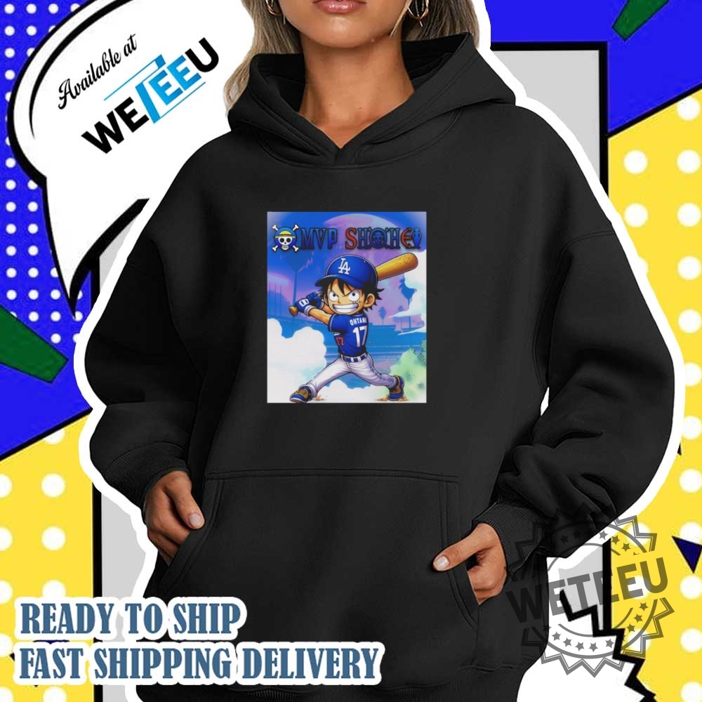 Mvp Shohei Ohtani La Dodgers X One Piece Anime Shirt 4 Mvp Shohei Ohtani La Dodgers X One Piece Anime Shirt