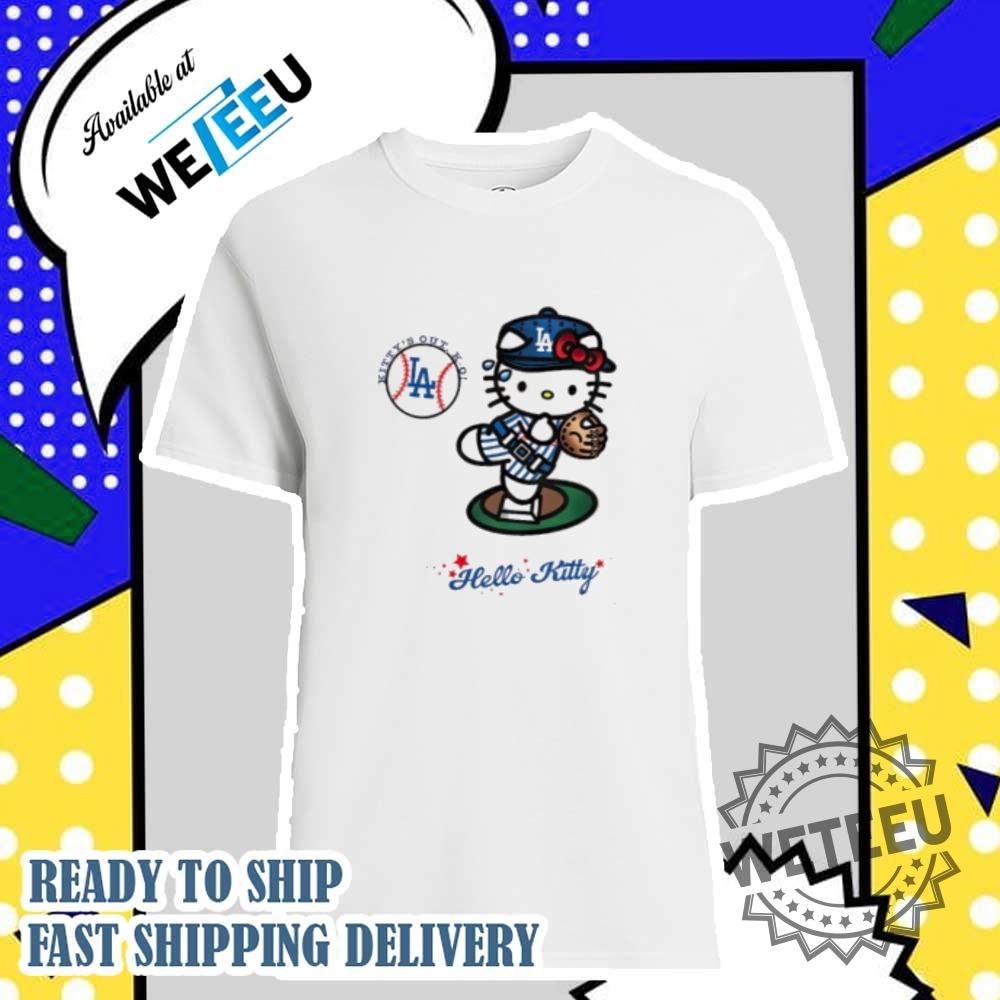 Hello Kitty Los Angeles Dodgers Kittys Out Ko Shirt