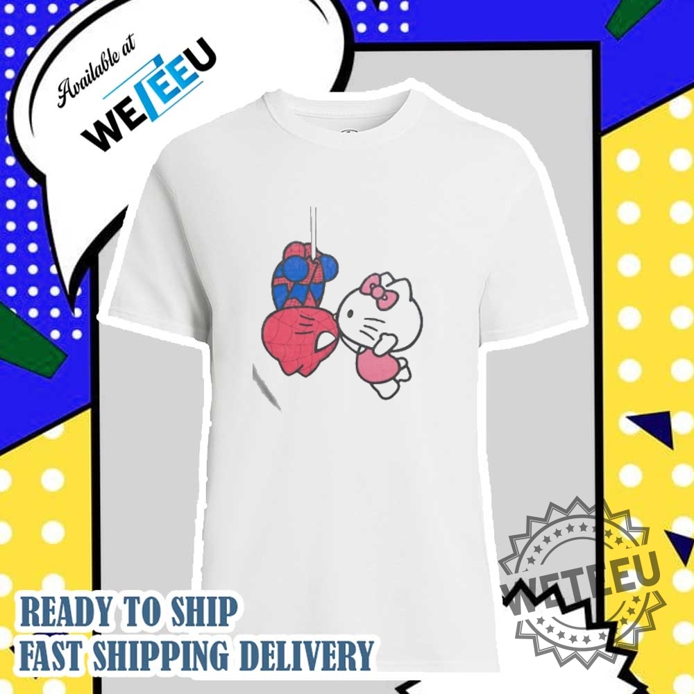 Spiderman Kissing Hello Kitty Shirt