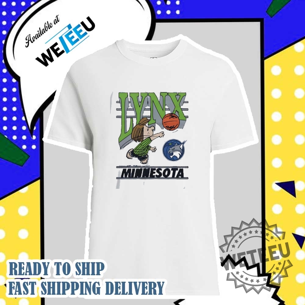 "Shop Unique Peanuts x WNBA T-Shirts for Every Basketball Fan" 15 Peanuts Peppermint Patty Playing Minnesota Lynx Shirt