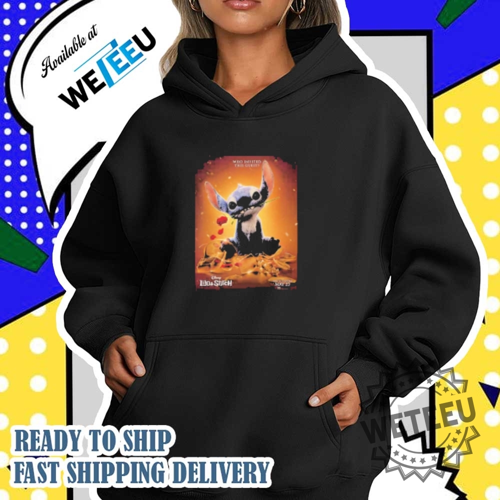 Lilo Stitch Movie Film 2025 Disney Who This Guest In Theaters May 23Rd Tshirts 4 Lilo & Stitch Movie Film 2025 Disney Who This Guest In Theaters May 23rd T-Shirts
