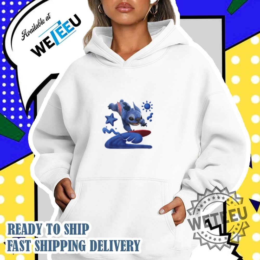 Disney Lilo Stitch Liveaction Movie Hit The Waves Surfing Tshirt 4 Disney Lilo Stitch Live-action Movie Hit The Waves Surfing T-shirt