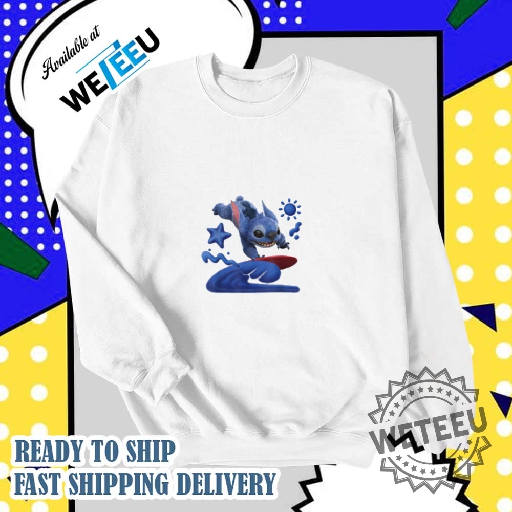 Disney Lilo Stitch Liveaction Movie Hit The Waves Surfing Tshirt 5 Disney Lilo Stitch Live-action Movie Hit The Waves Surfing T-shirt