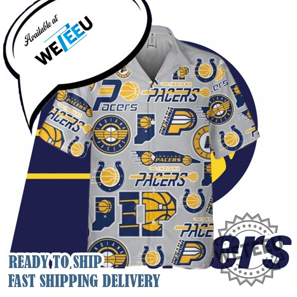 Nba Indiana Pacers Buttonup Torn Look Hawaiian Shirt For Summer Game Days 6 NBA Indiana Pacers Button-Up – Torn Look Hawaiian Shirt for Summer Game Days