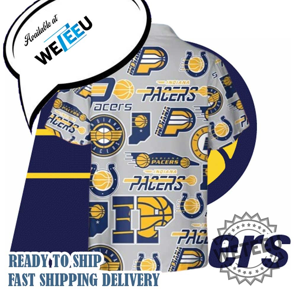 Nba Indiana Pacers Buttonup Torn Look Hawaiian Shirt For Summer Game Days 7 NBA Indiana Pacers Button-Up – Torn Look Hawaiian Shirt for Summer Game Days