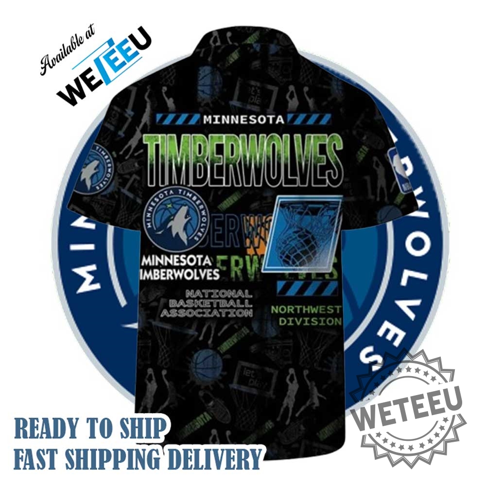 Minnesota Timberwolves Court Passion Hawaiian Shirt Short 5 Minnesota Timberwolves Court Passion Hawaiian Shirt Short
