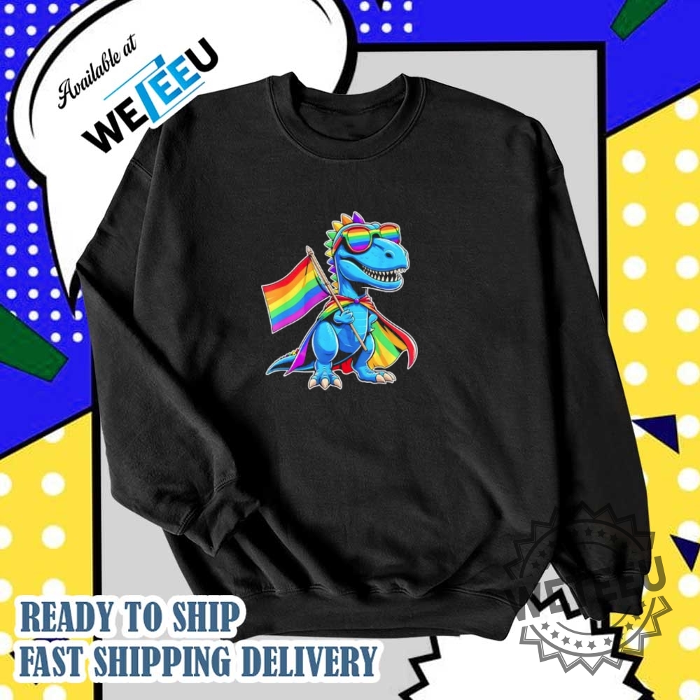 Dinosaur Gay Pride Lgbt Rainbow Flag Shirt 6 Dinosaur Gay Pride LGBT Rainbow Flag Shirt