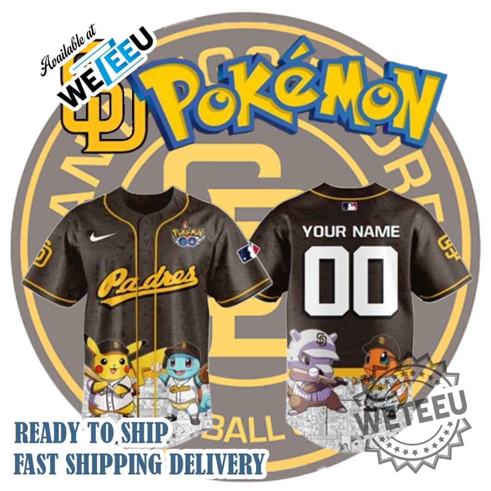 San Diego Padres Pokémon Go Jersey Custom Baseball Trainer Cosplay Shirt 3 San Diego Padres Pokémon GO Jersey – Custom Baseball Trainer Cosplay Shirt