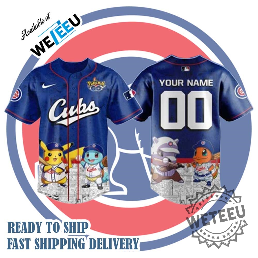 Chicago Cubs Pokémon Go Baseball Jersey Custom Trainer Fanwear 3 Chicago Cubs Pokémon GO Baseball Jersey – Custom Trainer Fanwear