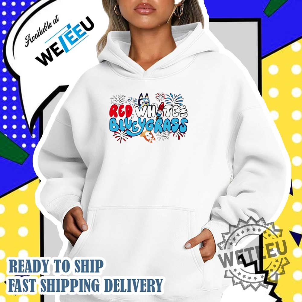 Red White And Blueygrass Celebration Cartoon Shirt 4 Red white and Blueygrass celebration cartoon shirt